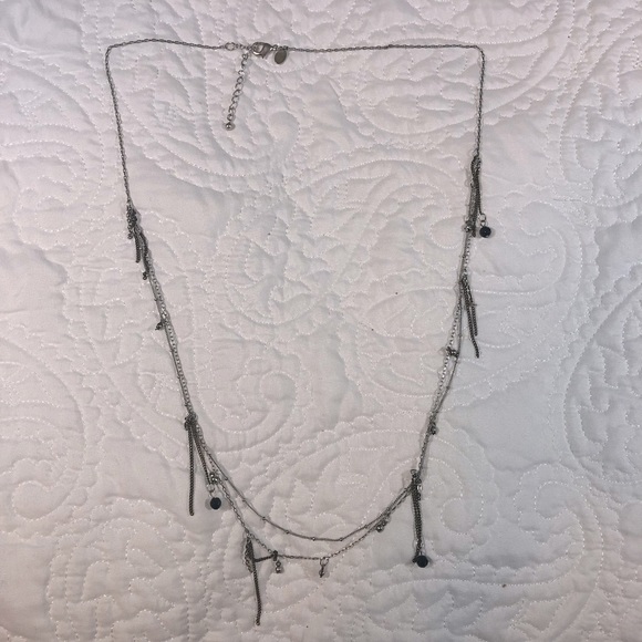 5/$25 💜 American Eagle Outfitters Long Chain Necklace with Black Beads